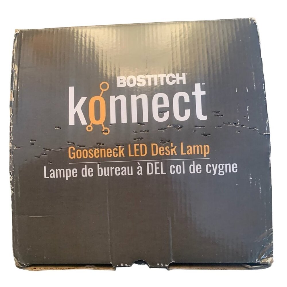 NEW BOSTITCH KNOOECT GOOSENECK LED DESK LAMP WHITE WITH BUILT IN USB CHARGER - Picture 5 of 9